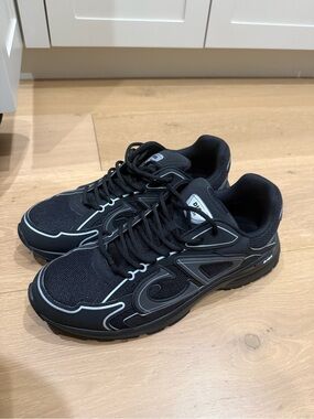 Black Reflective Accent Athletic Sneakers